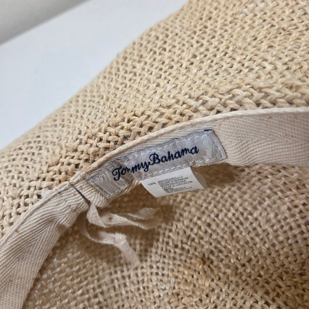 Tommy Bahama Womens Jute Floppy Sun Hat Natural Tan Multicolored Tassel One Size - Picture 4 of 5